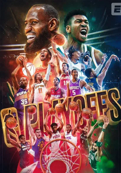 Poster deportivo de NBA Playoffs